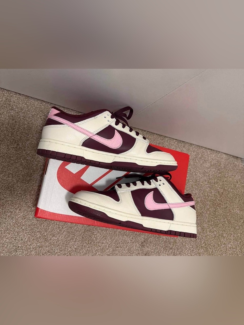 Nike Dunk Low Retro PRM (Pale Ivory/Night Maroon) - Size 8M - Picture 2 of 7
